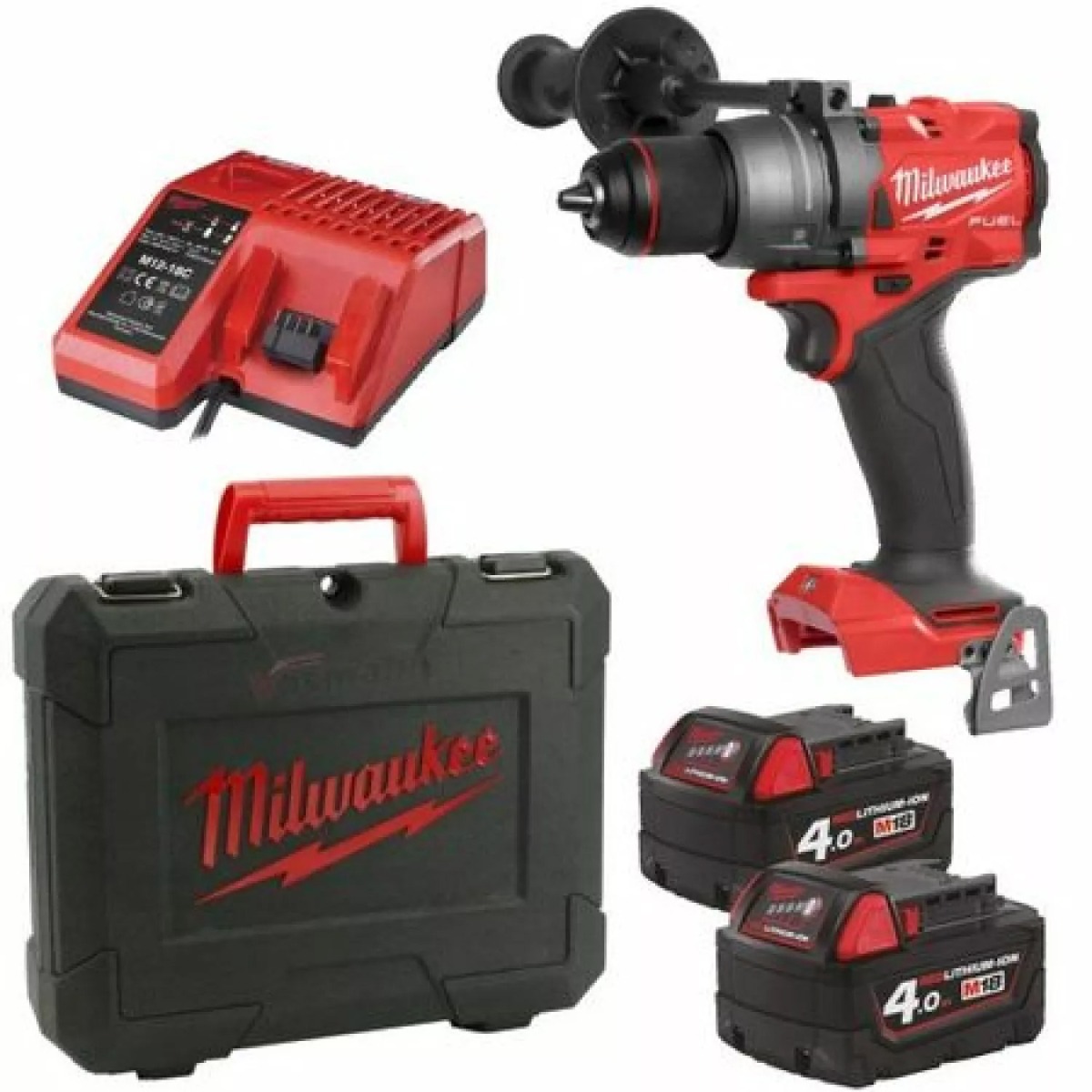 Milwaukee M18 FUEL™ FDD3-402C Accu schroefboormachine 18V 4.0Ah in koffer - 4933492472