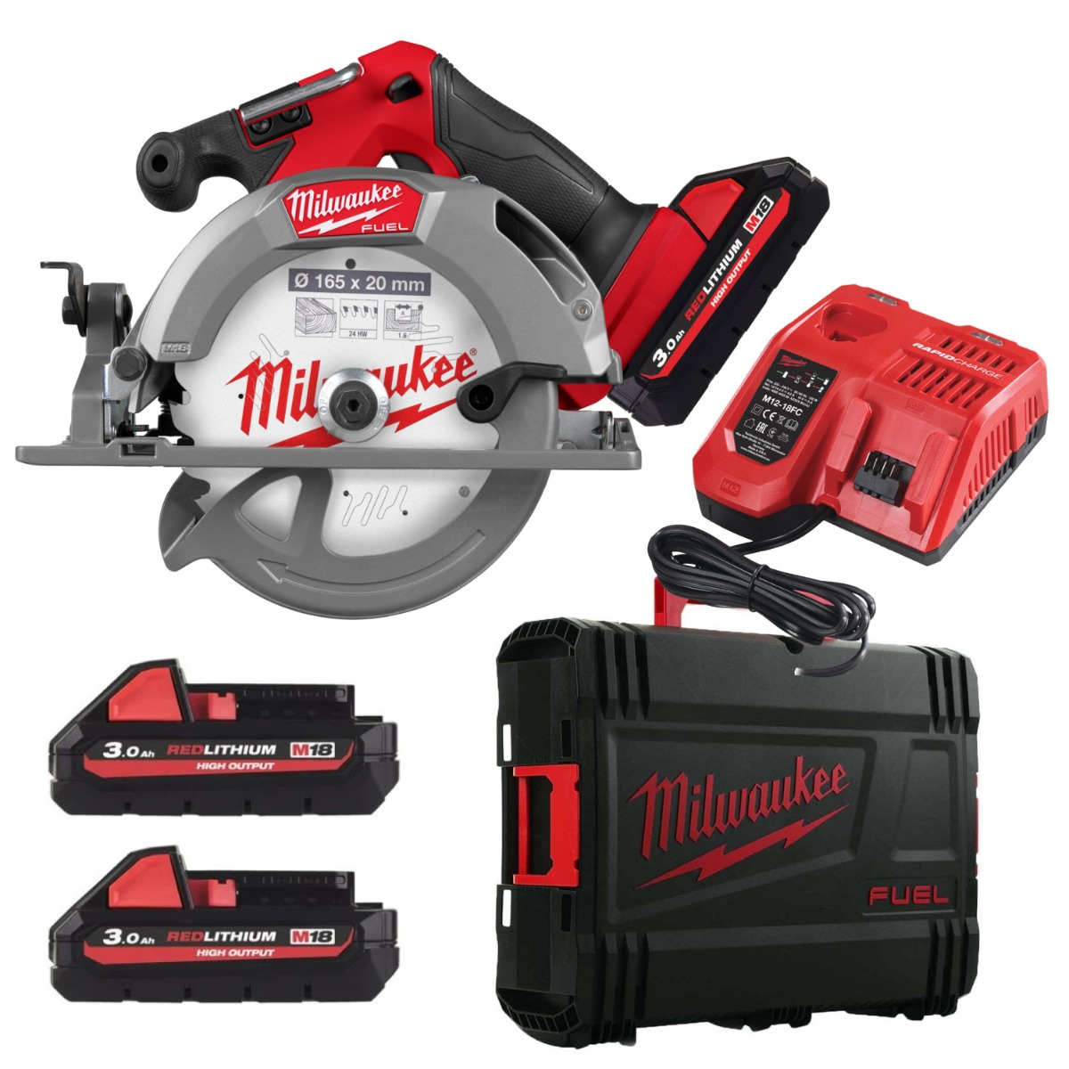 Milwaukee M18 FUEL™ FCS552-302X Accu cirkelzaag 165mm 18V 3.0Ah in HD-Box - 4933493589