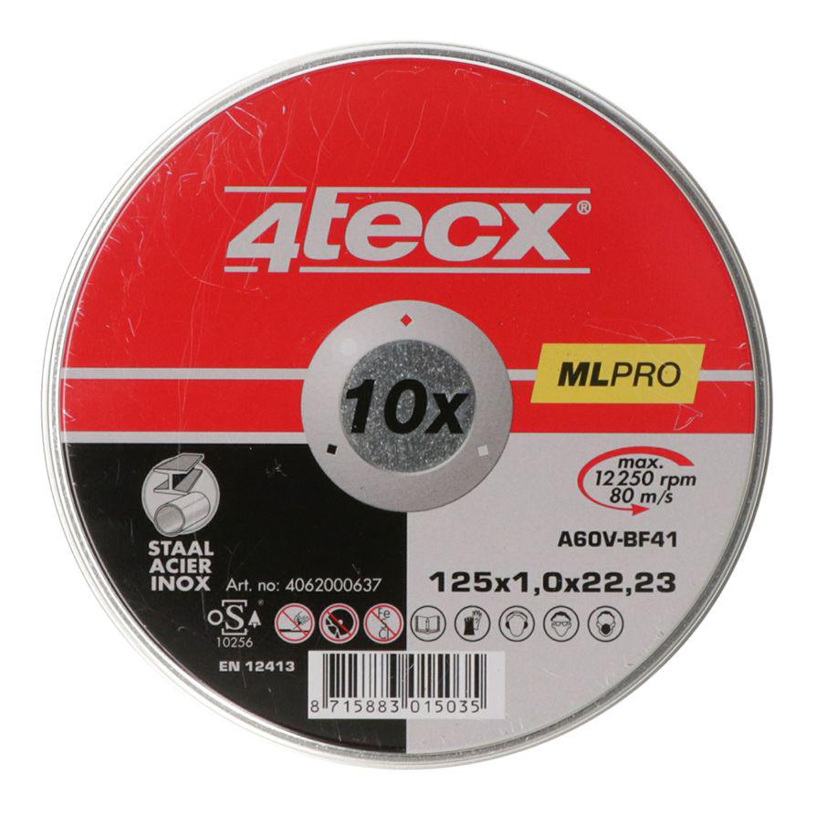 4tecx Doorslijpschijf Mega-Line A60V BF41 125 x 1,0 x 22,23mm VE=10