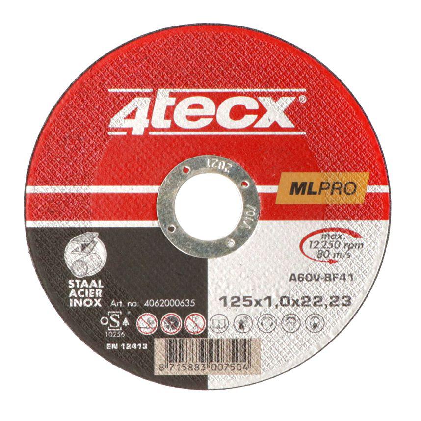 4tecx Doorslijpschijf Mega-Line A60V BF41 125 x 1,0 x 22,23mm VE=1