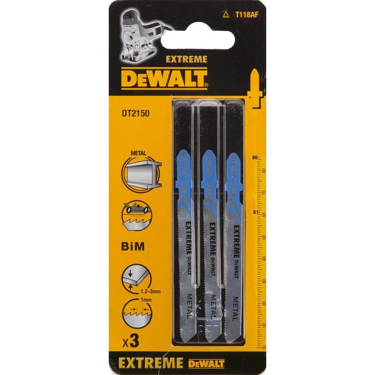 DeWALT DT2150 T 118 AF Decoupeerzaagblad voor Metaal & Non-ferro VE=3