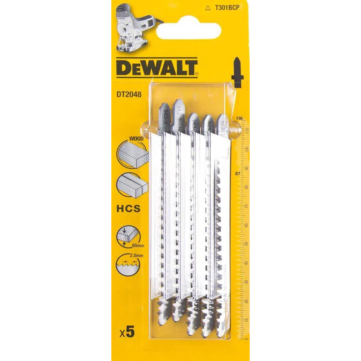 DeWALT DT2048 T 301 BCP Decoupeerzaagblad voor Hout & Laminaat VE=5