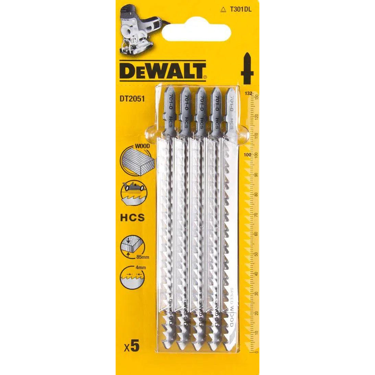 DeWALT DT2051 T 301 DL Decoupeerzaagblad voor Hout & Spaanplaat VE=5