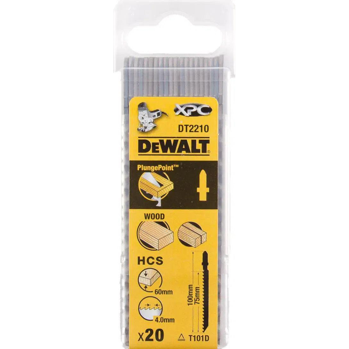 DeWALT DT2210 T 101 D Decoupeerzaagblad voor Hout VE=20
