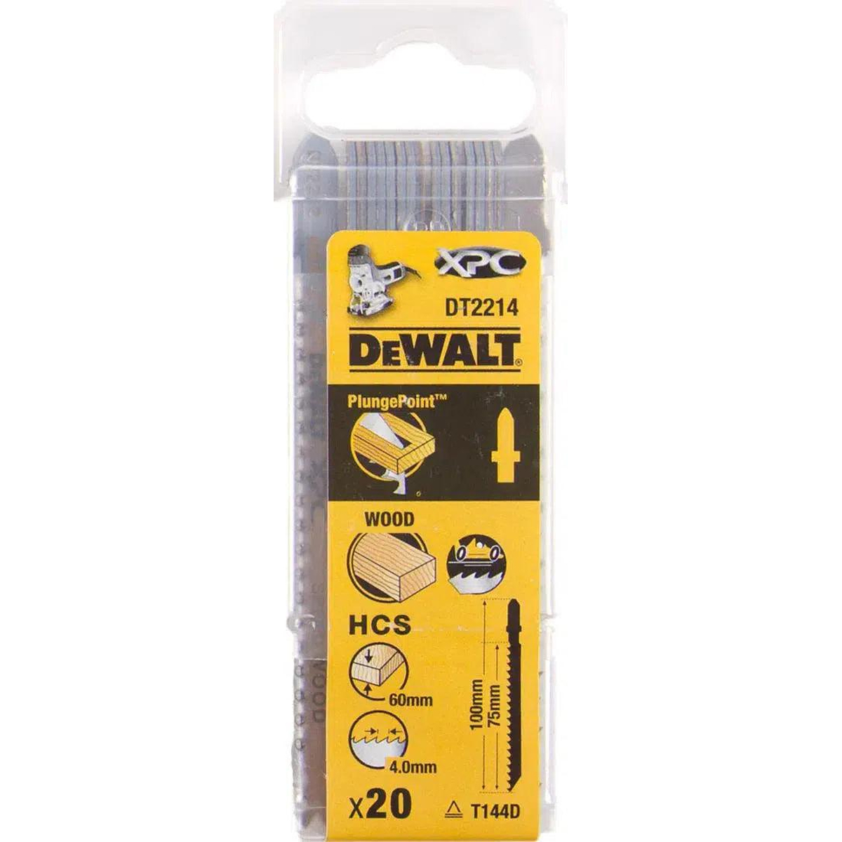 DeWALT DT2214 T 144 D Decoupeerzaagblad voor Hout VE=20