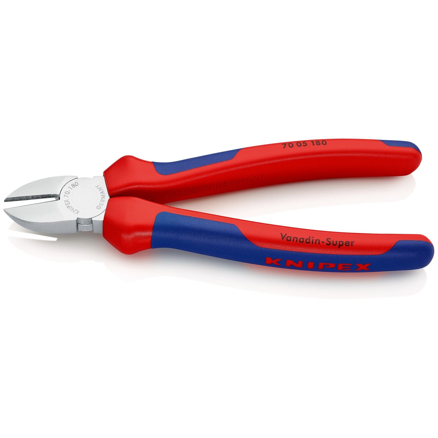 Knipex 70 05 180 Zijsnijtang 180mm met comfortgrepen | verchroomd afbeelding