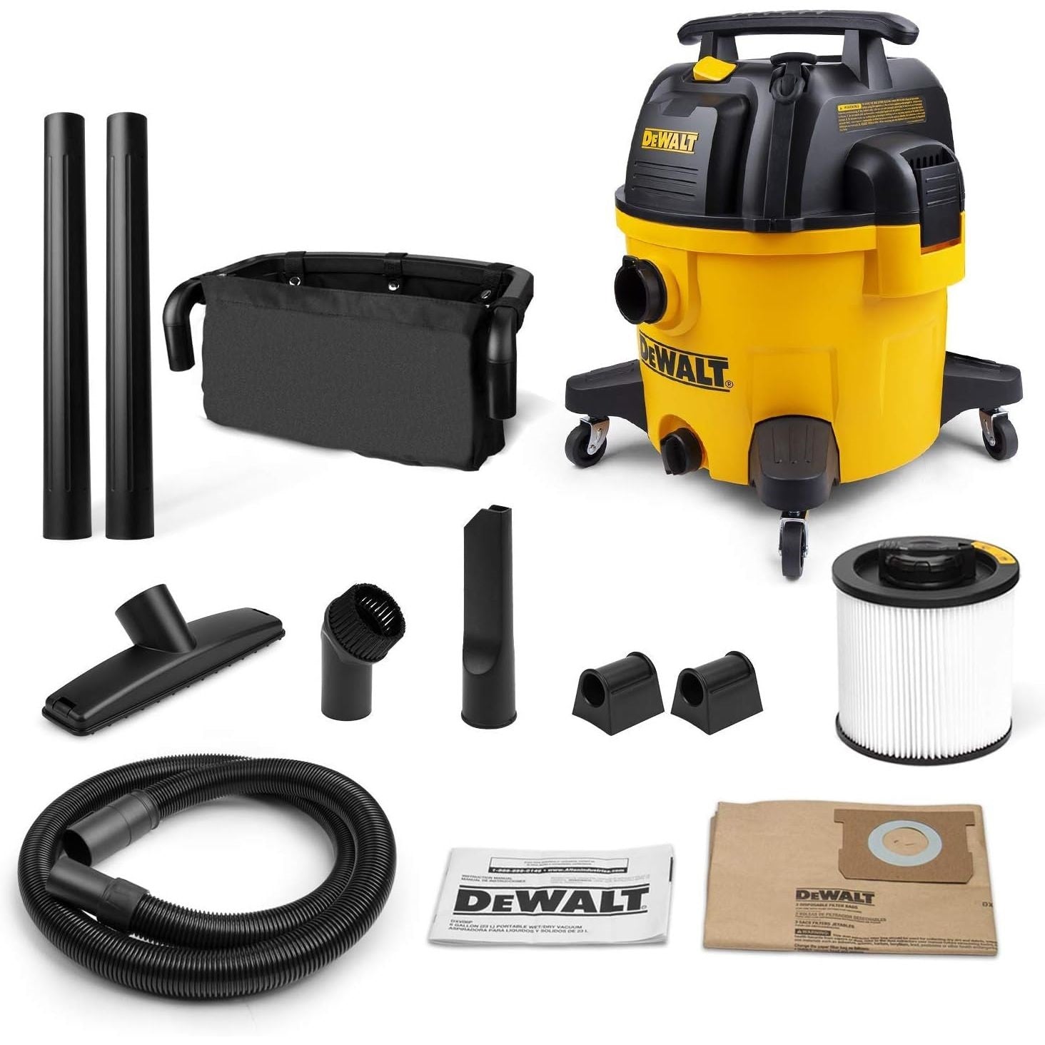 DeWALT DXV34P 34L Nat- en Droogstofzuiger 230V afbeelding 1