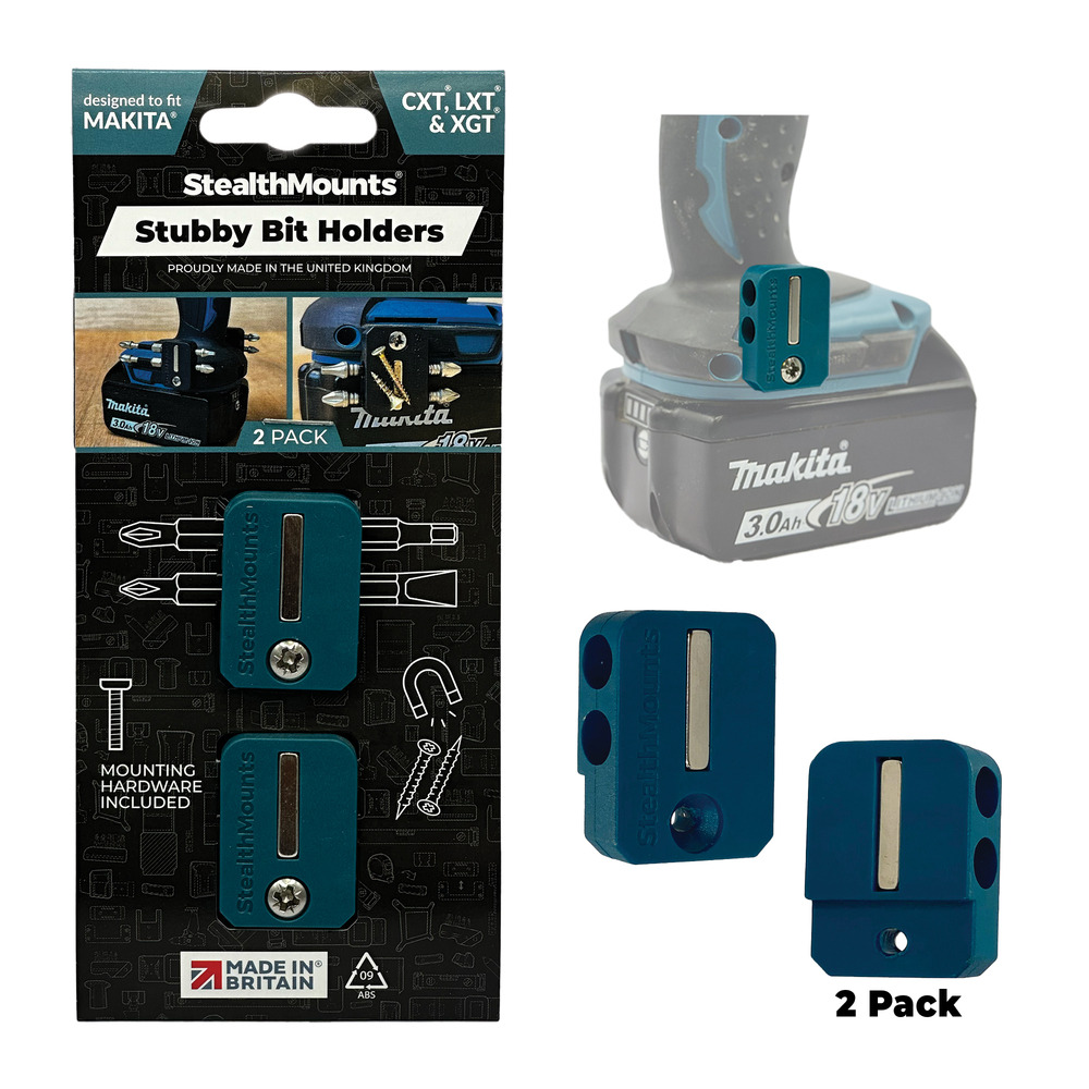 StealthMounts Stubby magnetische bithouder voor Makita - Blauw - BH-MK-S-BLU-2 afbeelding