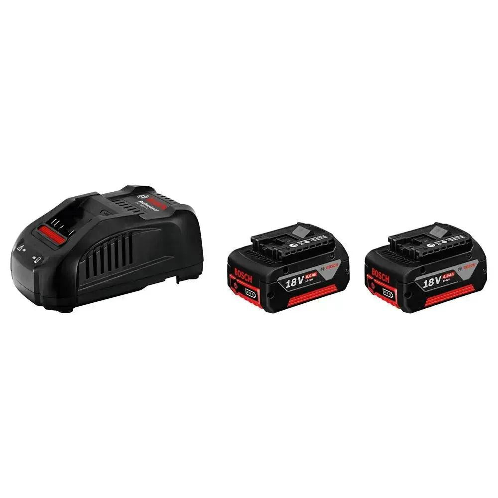Bosch Professional GBA 18V 5.0Ah – Starterset: 2x GBA 18V 5.0Ah accu + GAL 1880 CV snellader