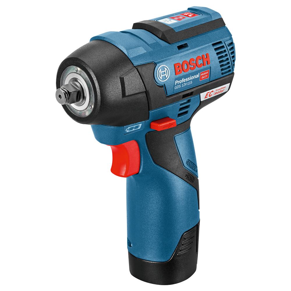 Bosch Professional GDS 12V-115 Accu slagmoersleutel 115Nm 3/8" frictiering 12V 3.0Ah (2x) in L-Boxx - 06019E0103