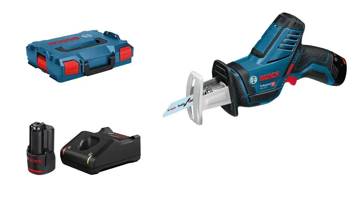 Bosch Professional GSA 12V-14 – 2× 3,0Ah + GAL 12V-40 in L-BOXX