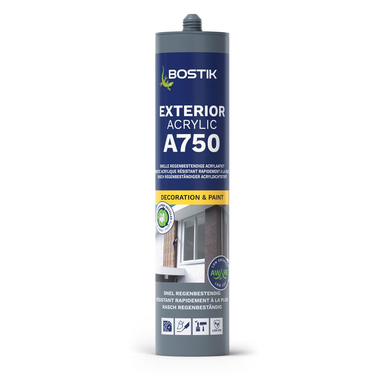 Bostik A750 Acrylkit wit overschilderbaar binnen/buiten 310ml - 30614682 afbeelding