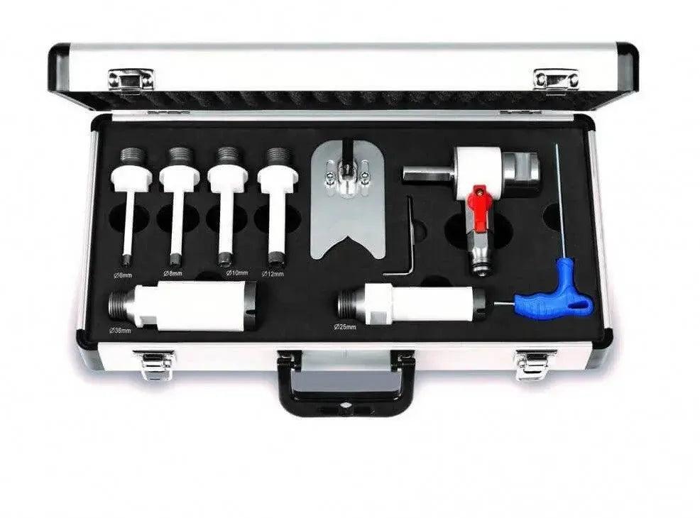 Carat ET Diamantboorset met waterspoelkop & centreerhulp Ø6-8-10-12-25-36mm - ETSET04000 afbeelding 1