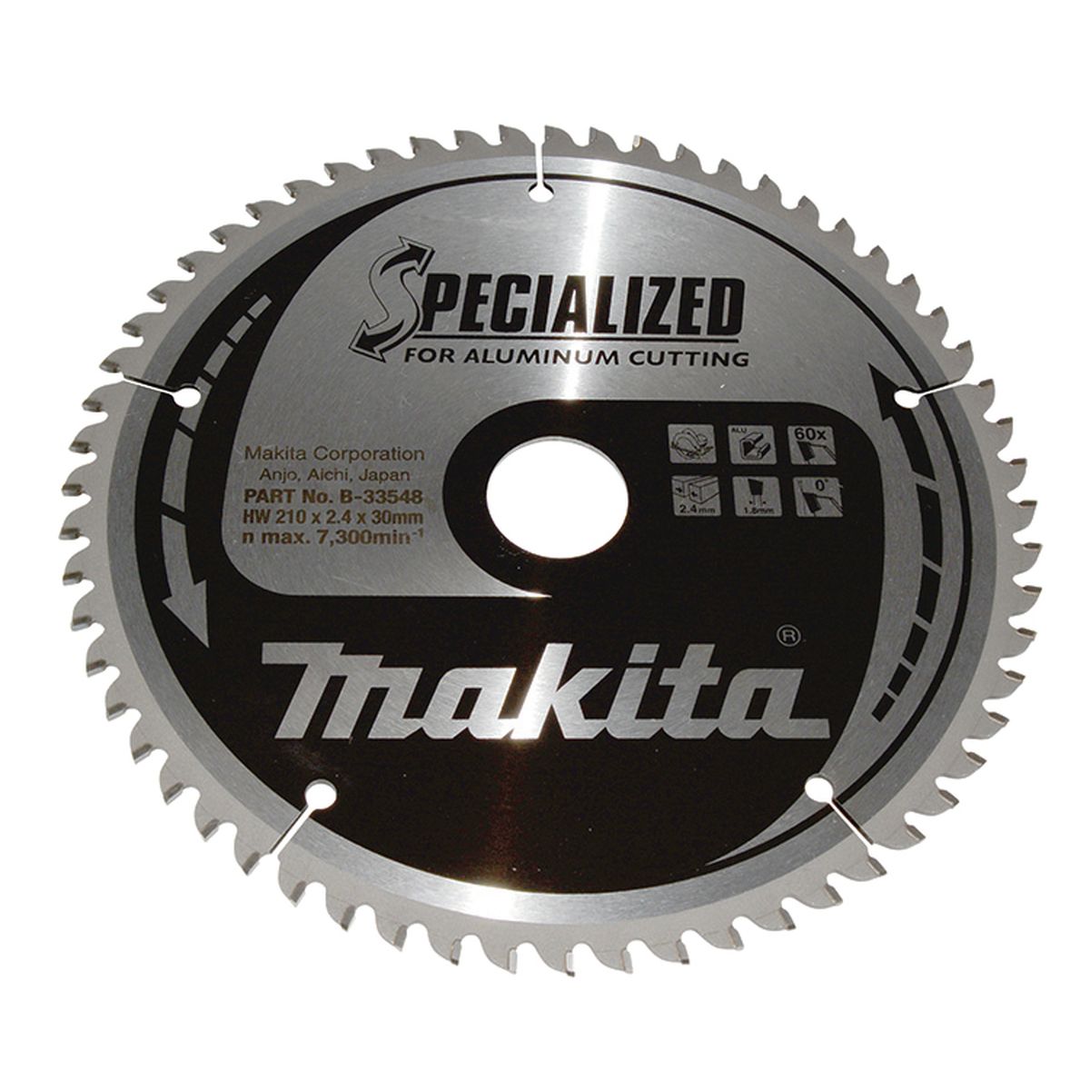 Makita B-33548 Cirkelzaagblad Aluminium | Specialized | 210 x 30 mm | 60-tands