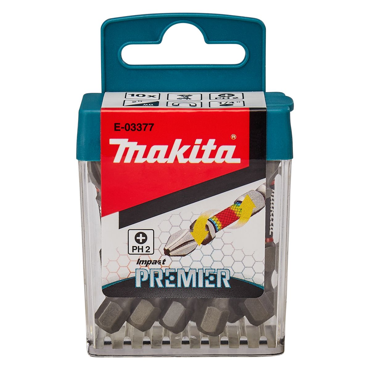 Makita E-03377 Impact Premier Slagschroefbit PH2 x 50 mm 10 stuks
