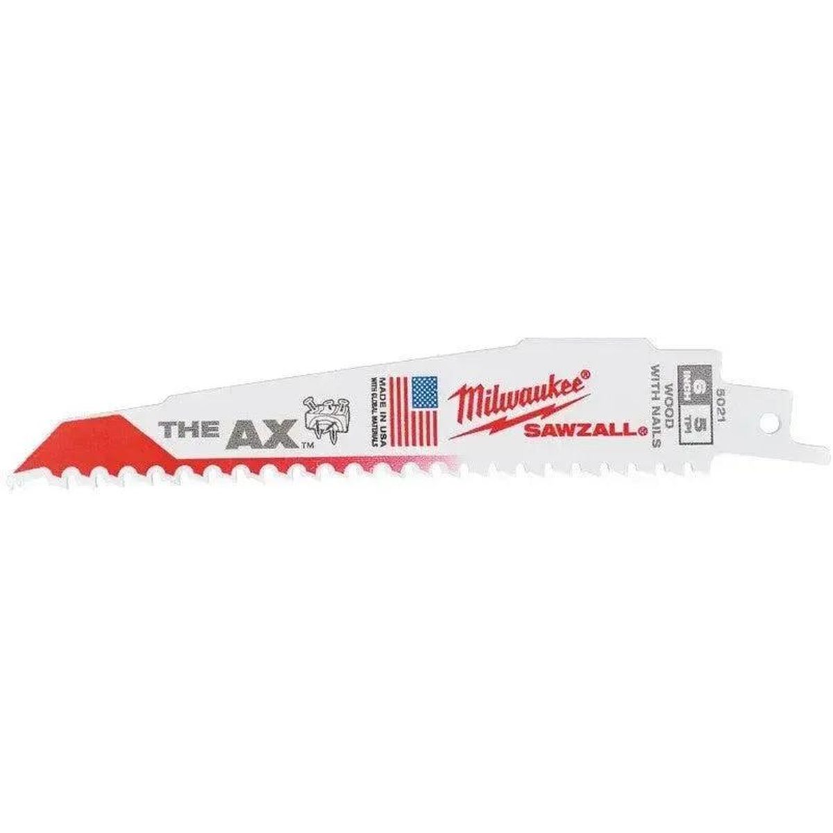 Milwaukee Heavy duty AX reciprozaagbladen voor hout met spijkers AX 150 VE=25 - 48008021