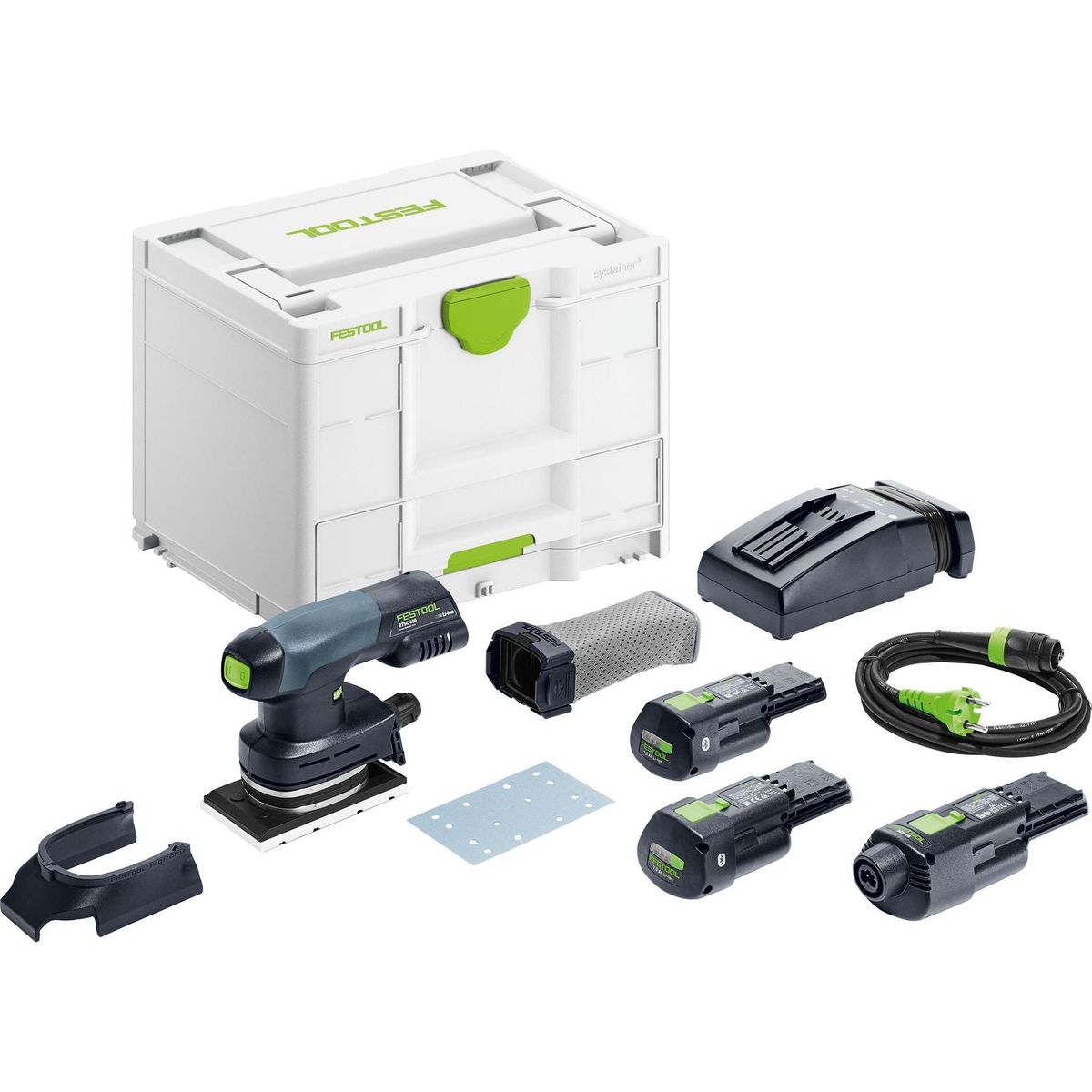 Festool RTSC 400 3,0 I-Set Accu vlakschuurmachine + ERGO Adapter 18V 3.0Ah in Systainer - 578133
