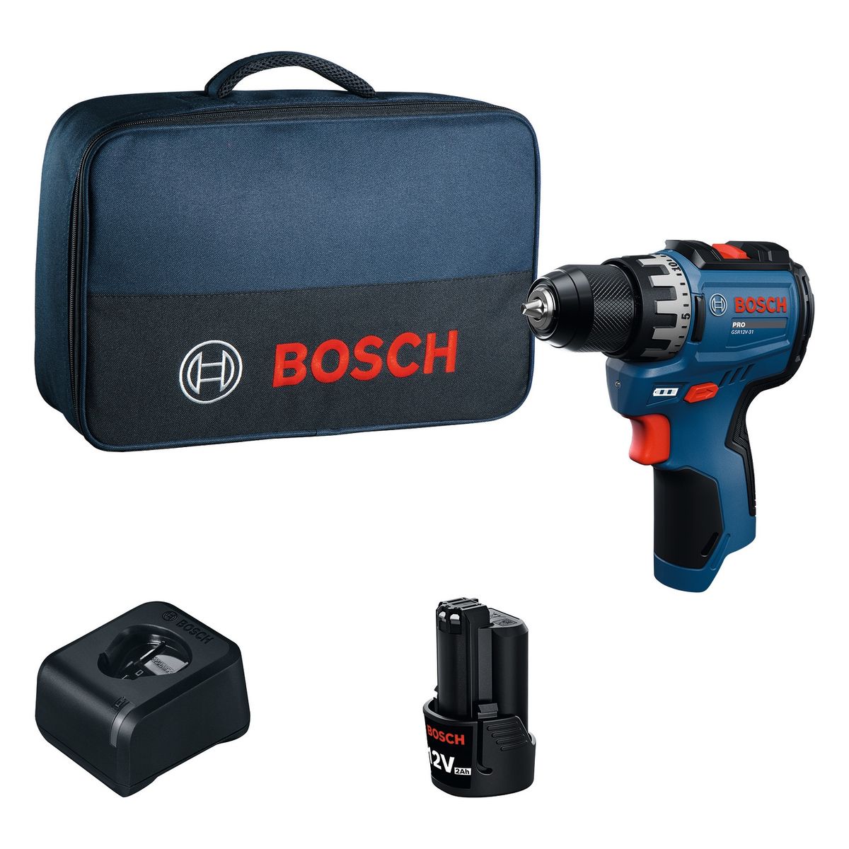 Bosch Professional PRO GSR 12V-31 Accu schroefboormachine 1x 2.0Ah - 06019S6012