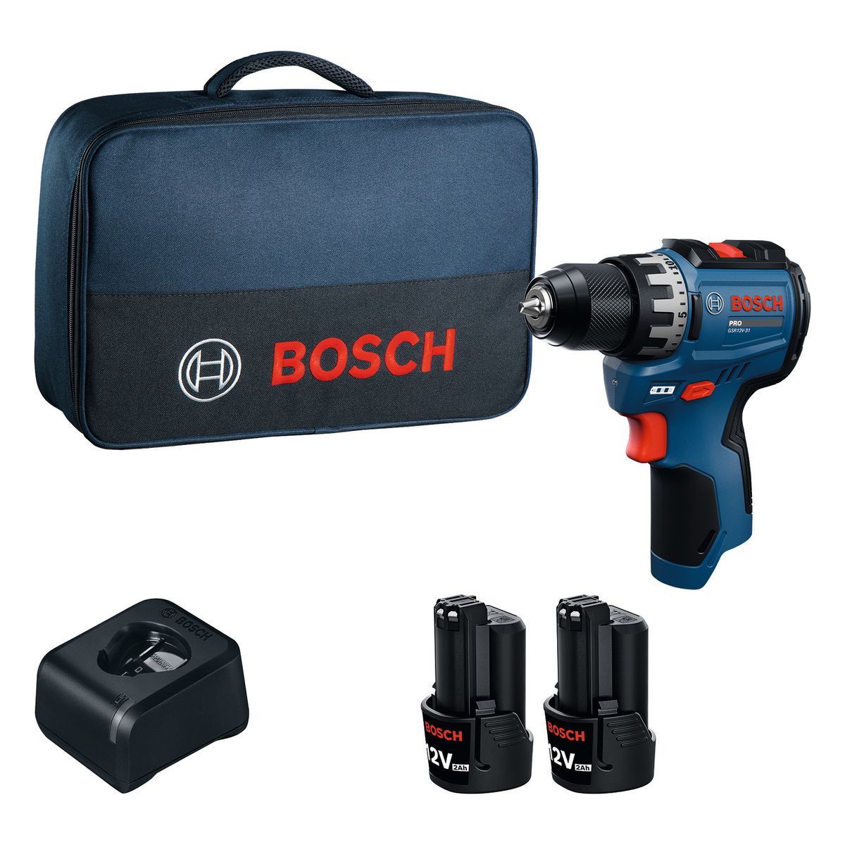 Bosch Professional PRO GSR 12V-31 Accu schroefboormachine 2x 2.0Ah - 06019S6002