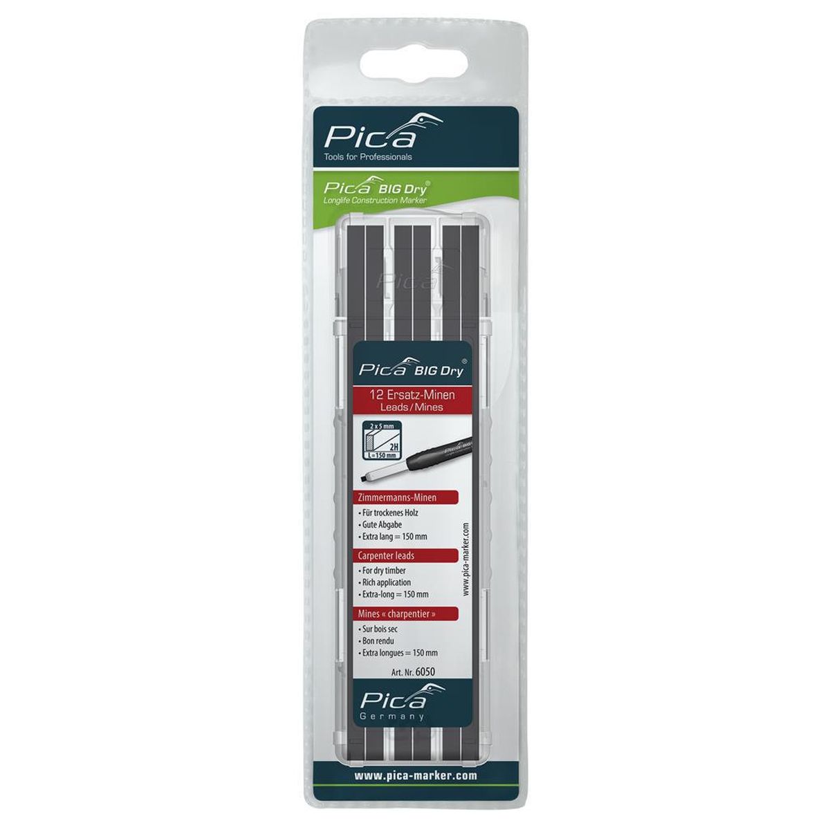 Pica 6050 BIG Dry Navulling Carpenter 2H, blister - PI6050SB