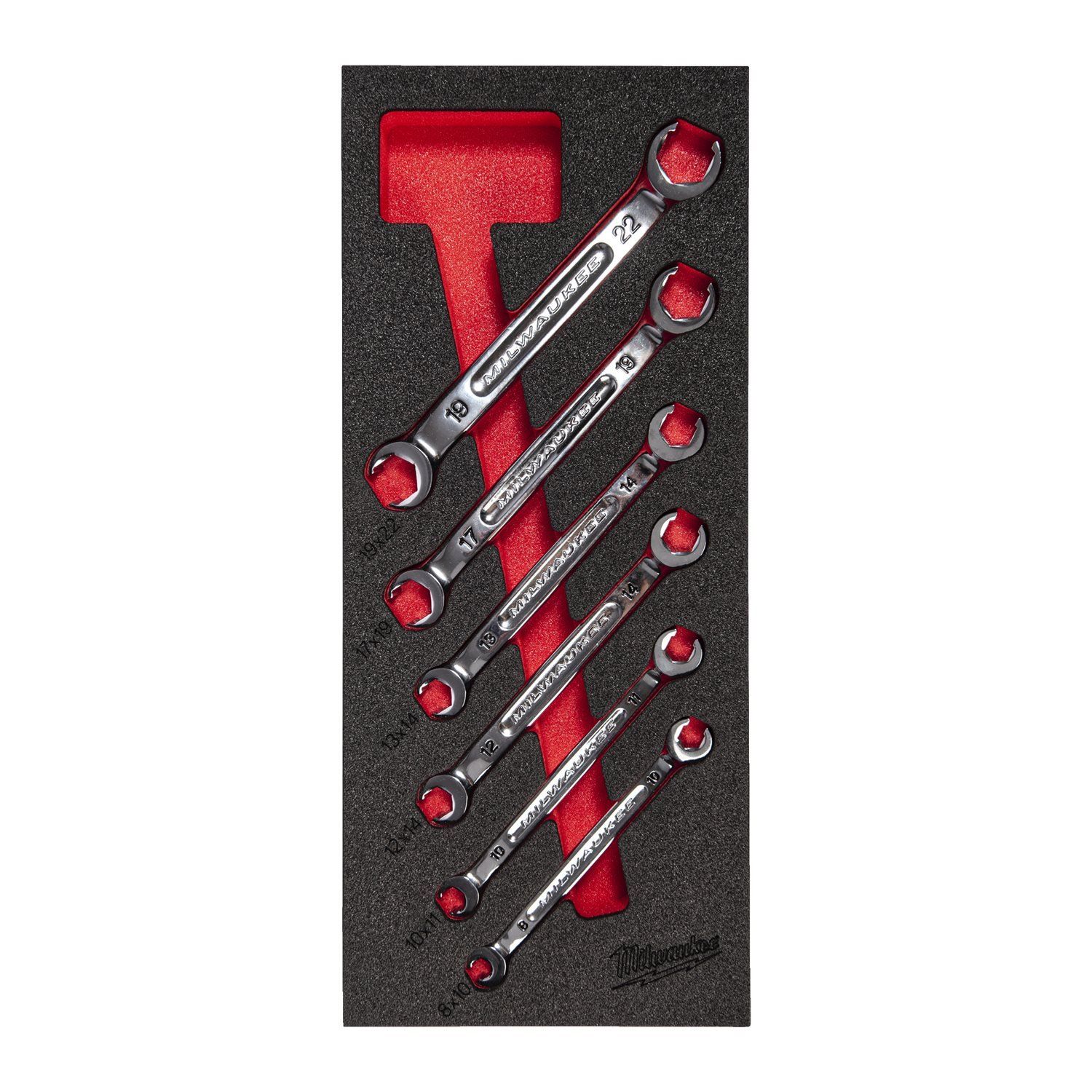 Milwaukee TOOLGUARD™ Foam inlay open ringsleutelset 6-delig - 4932493628