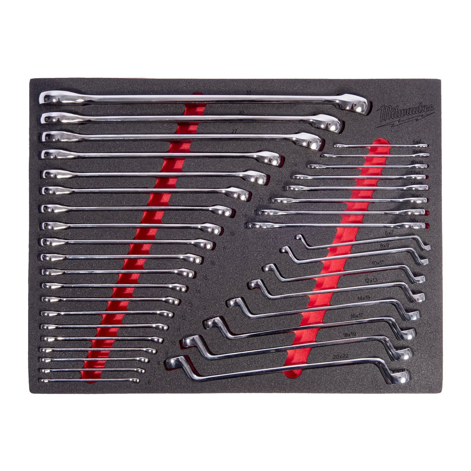 Milwaukee TOOLGUARD™ Foam inlay gemengde steeksleutelset 36-delig - 4932500758