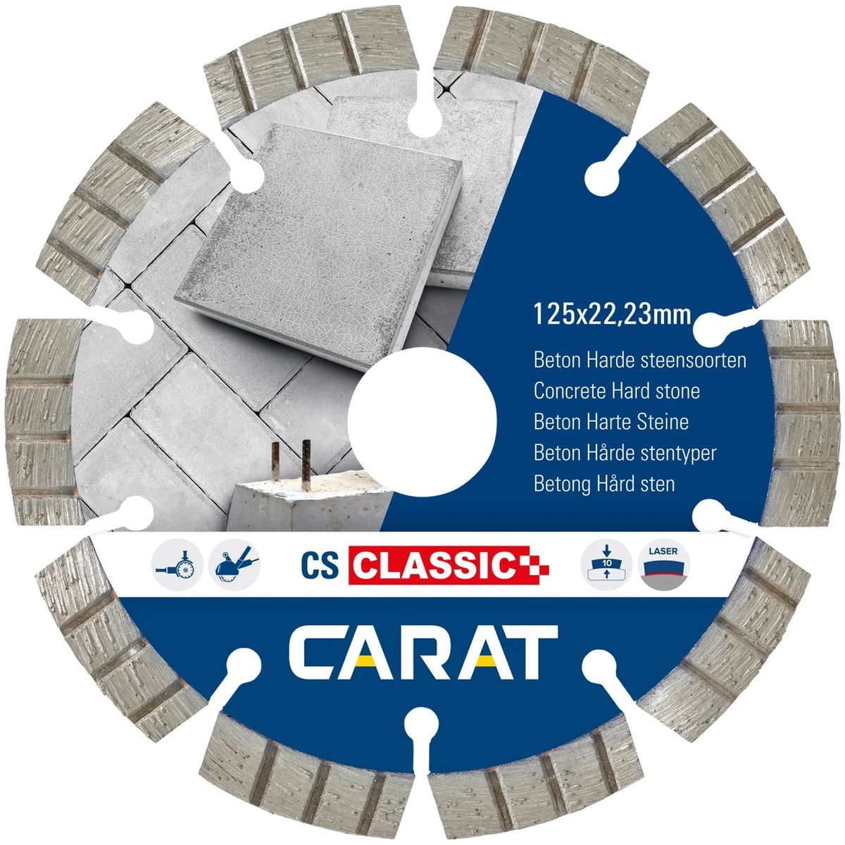 Carat Diamantzaag beton CSC Ø 125 mm, asgat 22,23 mm - CSC1253000