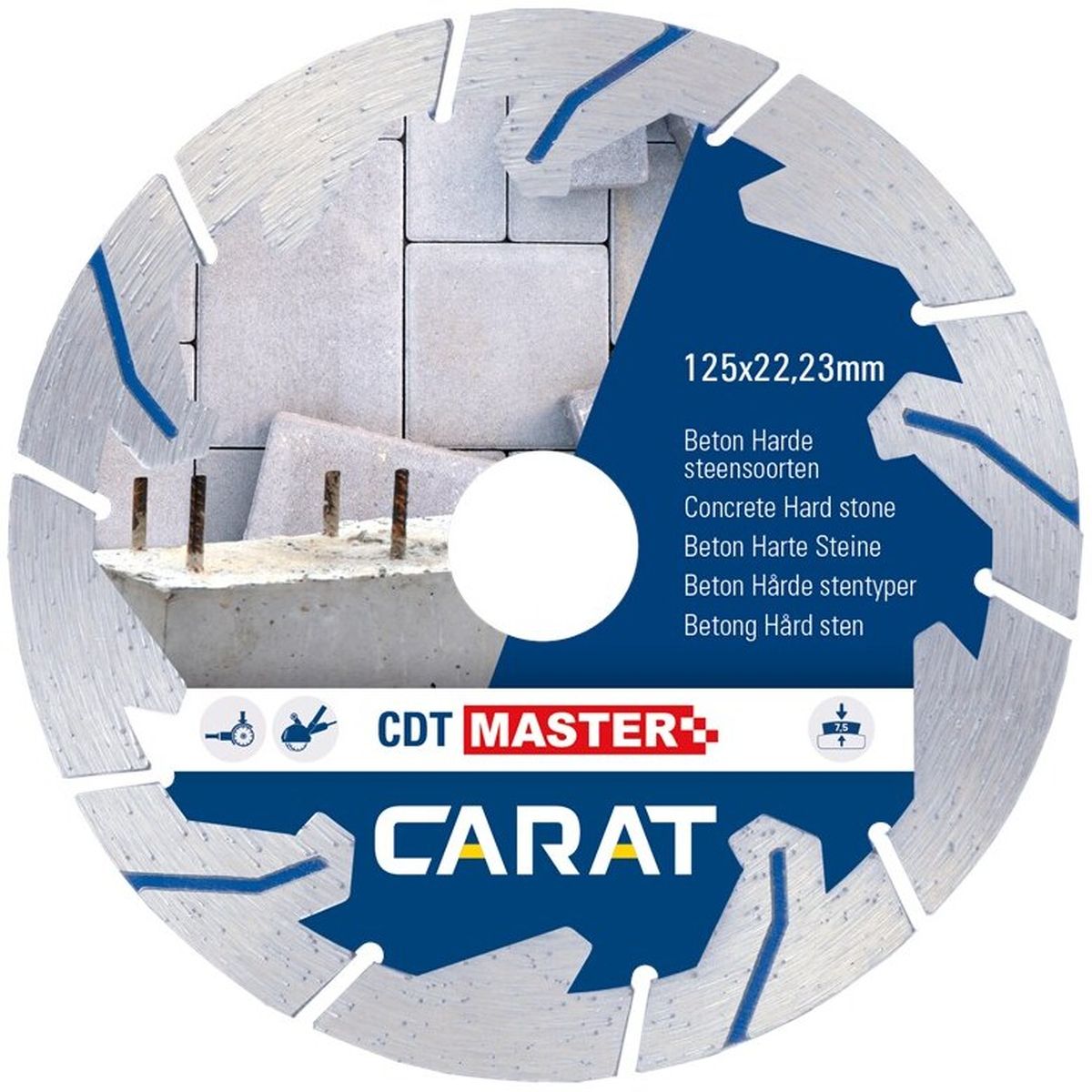 Carat Diamantzaag beton turbo CDTM Ø 180 mm, asgat 22,23 mm - CDTM180300