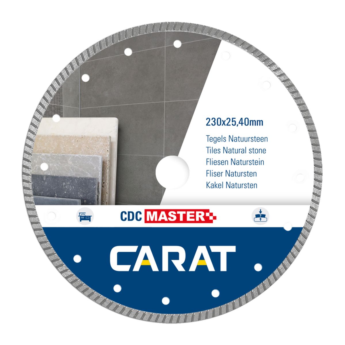 Carat Diamantzaag tegels / natuursteen CDCM Ø 230 mm, asgat 25,40 mm - CDCM230400