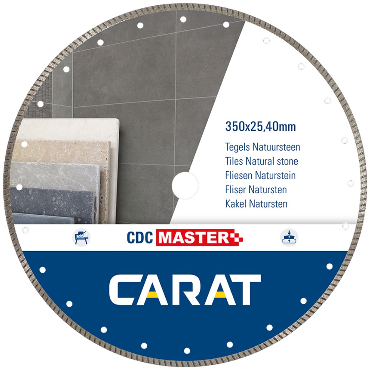 Carat Diamantzaag tegels / natuursteen CDCM Ø 350 mm, asgat 30,00 mm - CDCM350500