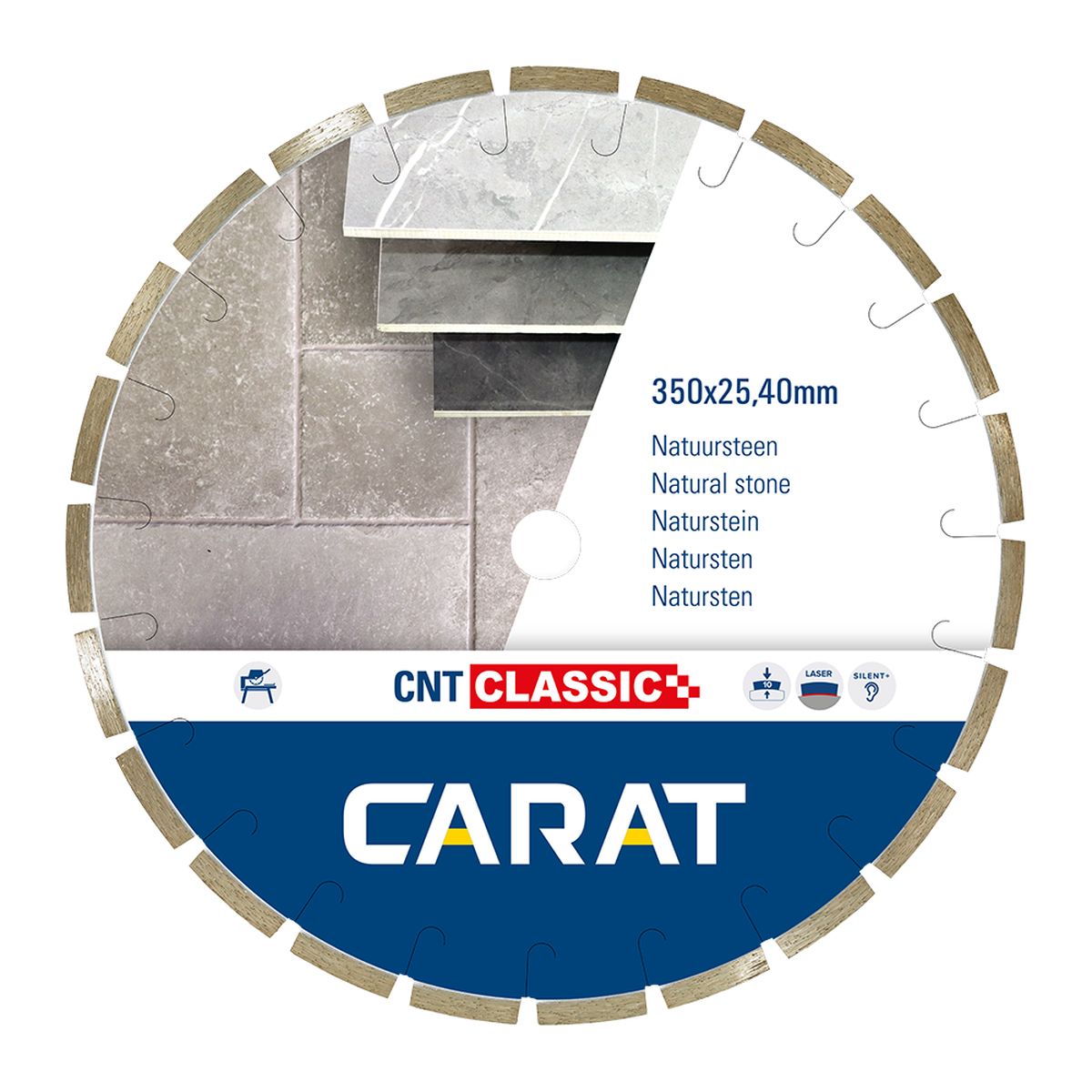 Carat Diamantzaag natuursteen CNTC Ø 350 mm, asgat 25,40 mm - CNTC350400