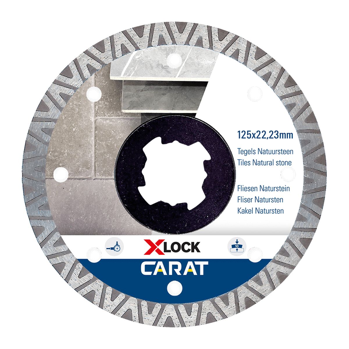 Carat Diamantzaag X-Lock tegels Ø 125 mm - CTXLOCK125