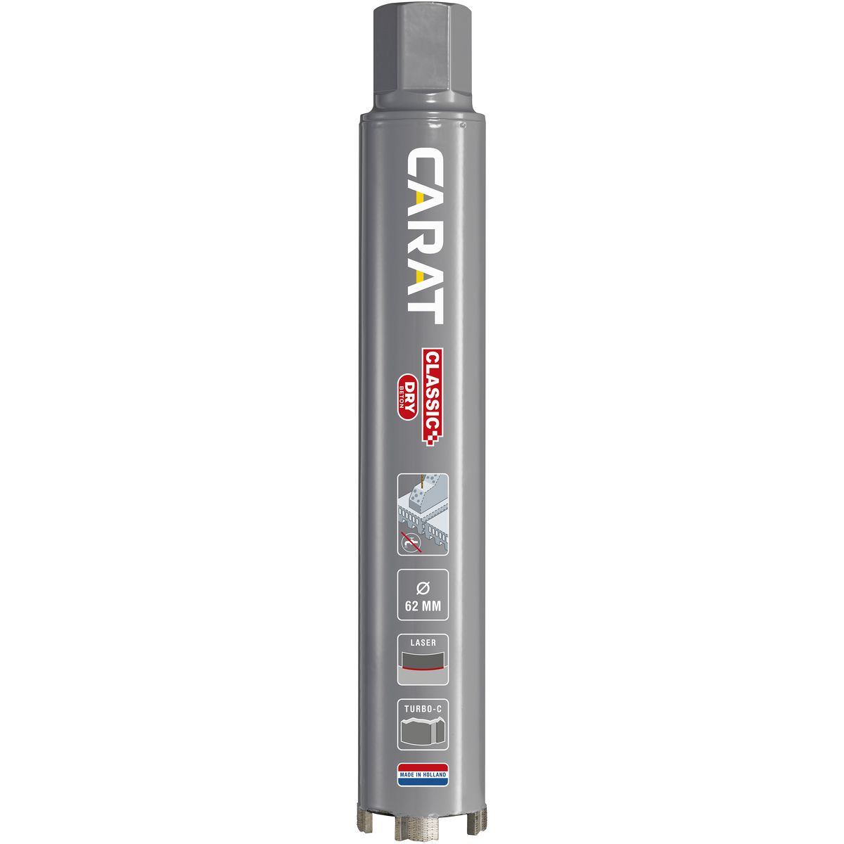 Carat Diamantboor laser dry beton Ø 68 mm, lengte 300 mm, 5/4"UNC - EDC0683002