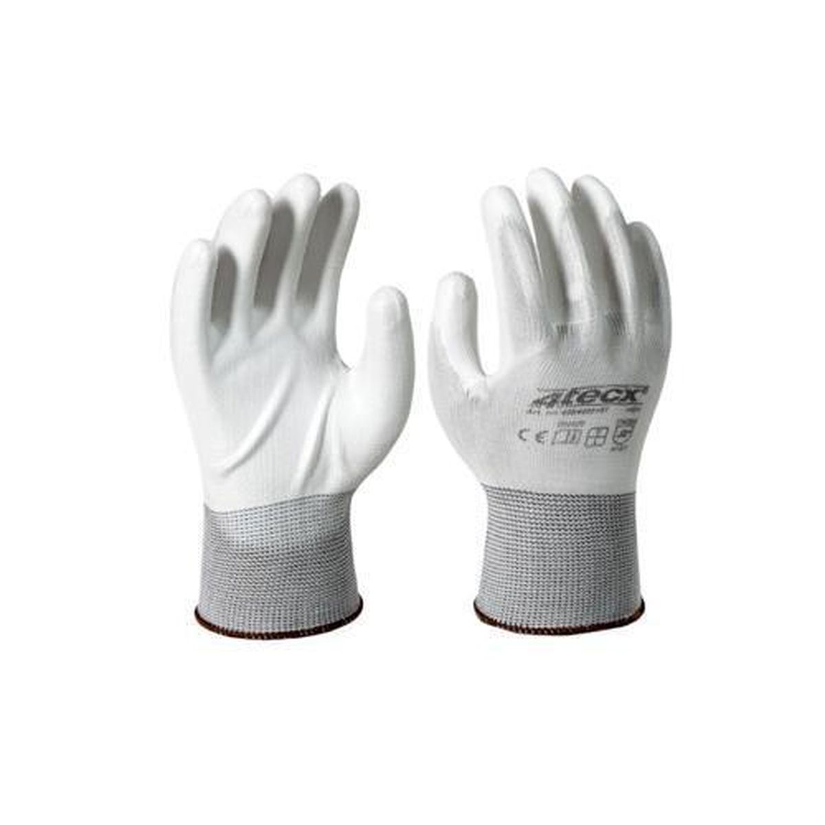 4tecx Handschoen PU wit maat 10 VE=3 - 4054800170
