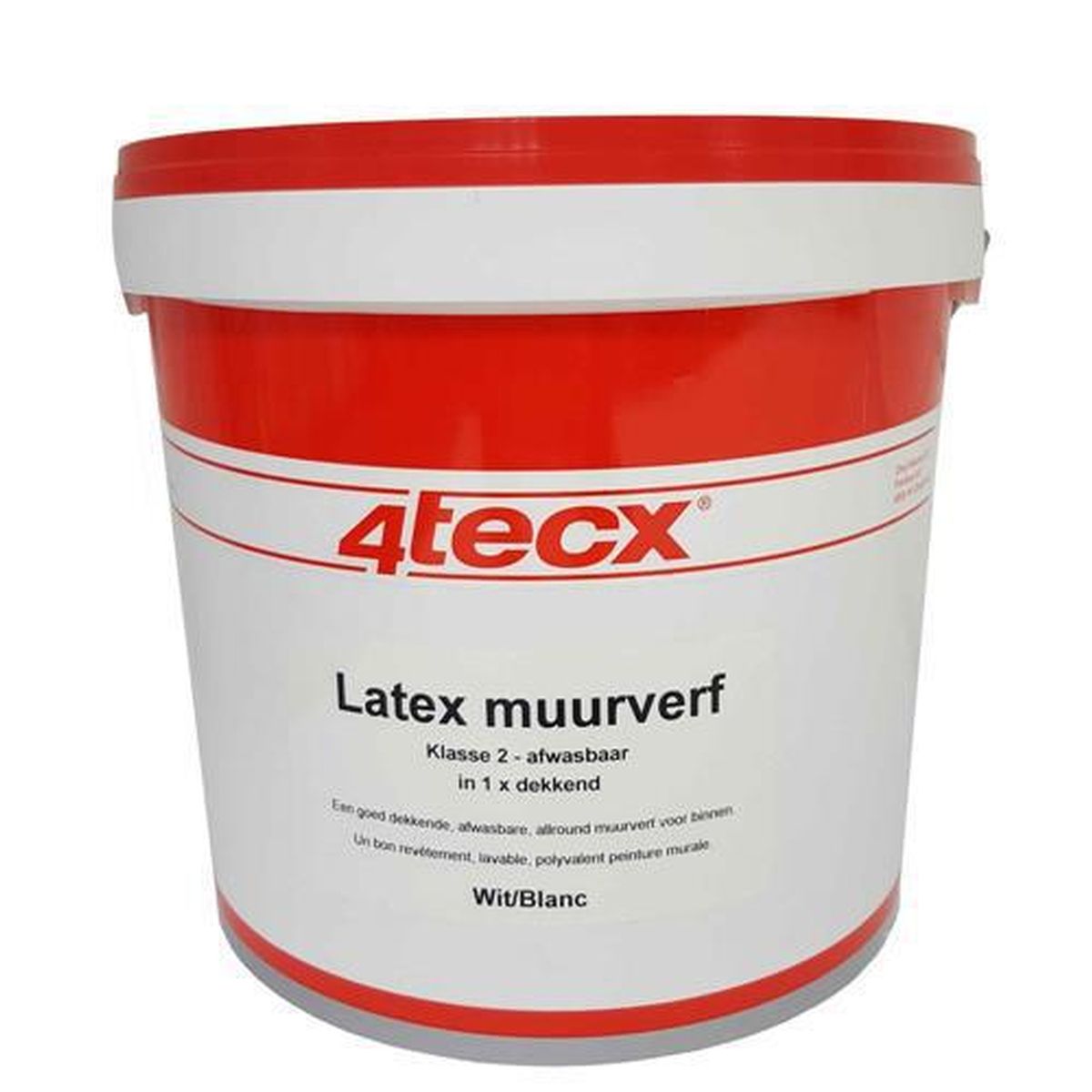 4tecx Muurverf klasse 2 afwasbaar superdek 5L - 4039000280
