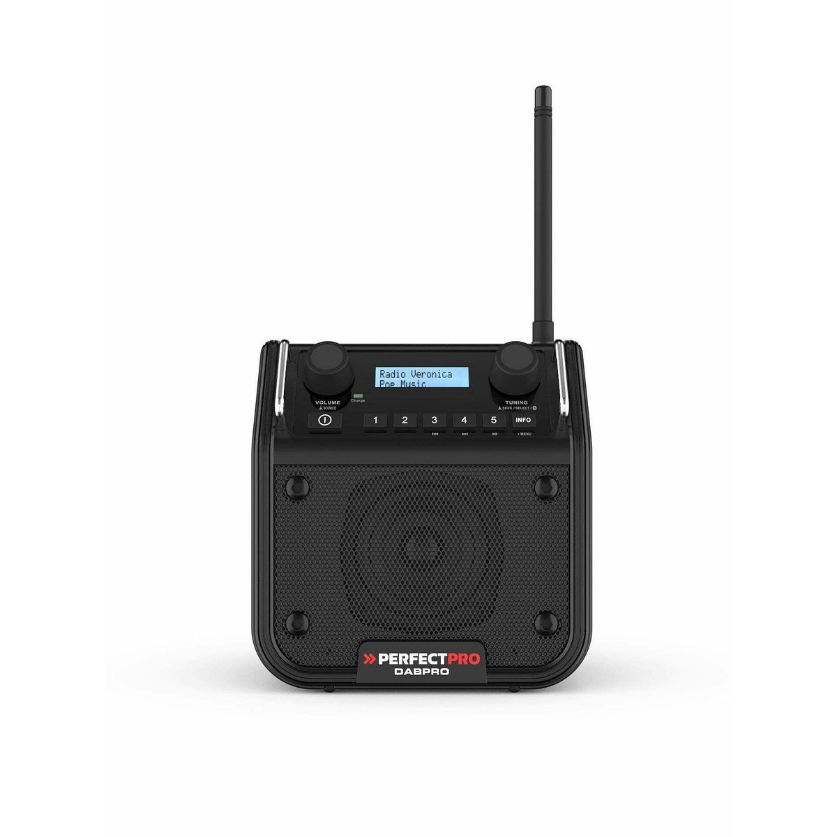 Perfectpro DPR2 DABPRO Bouwradio DAB+ FM Bluetooth Oplaadbaar