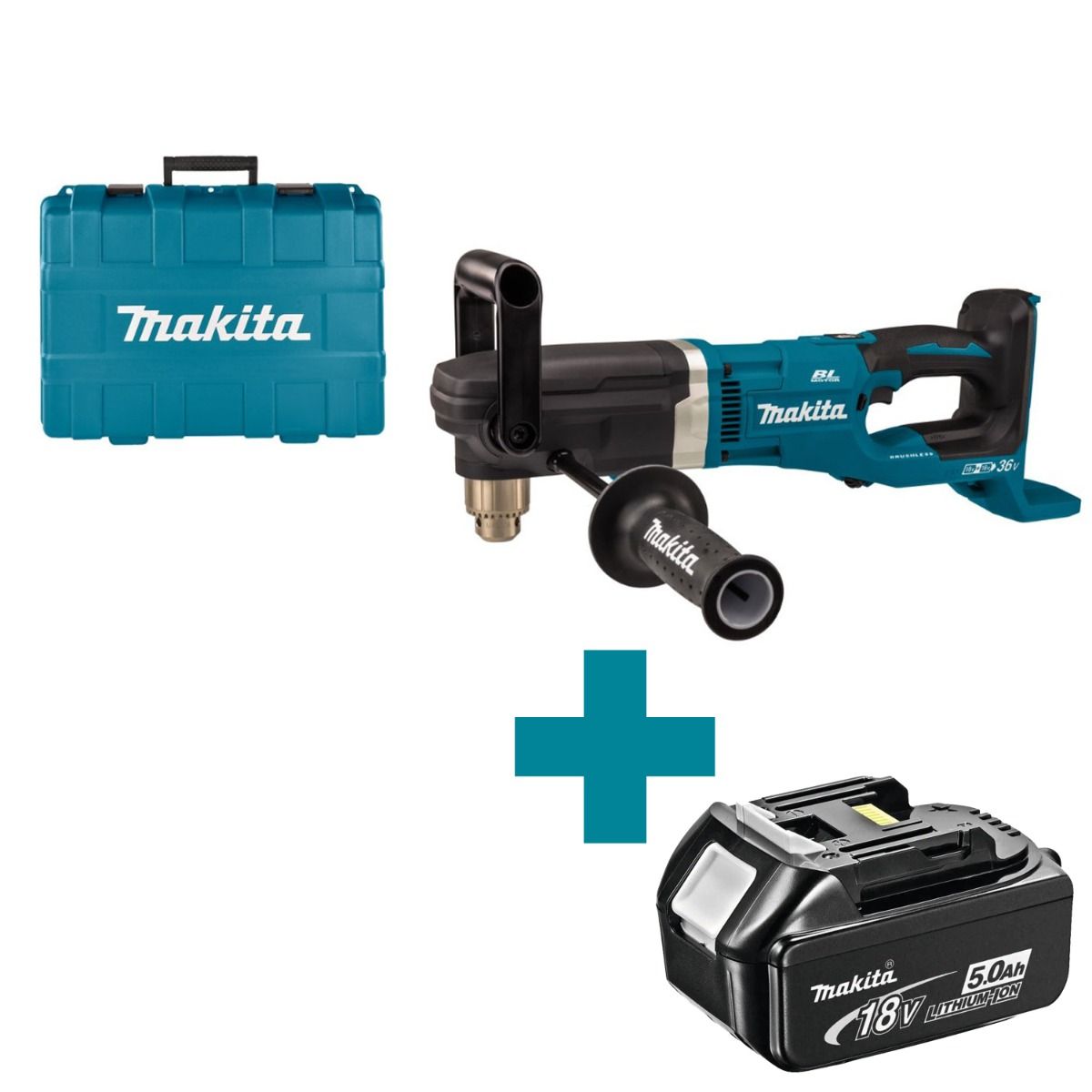 Makita DDA460ZK Accu haakse boormachine 2x18V Basic Body in koffer