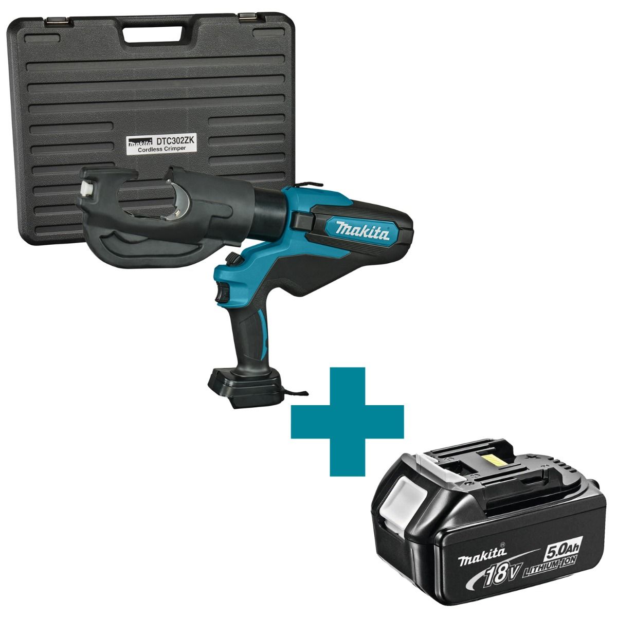 Makita DTC302ZK Accu kabelkrimptang 120kN 42mm 18V Basic Body in koffer