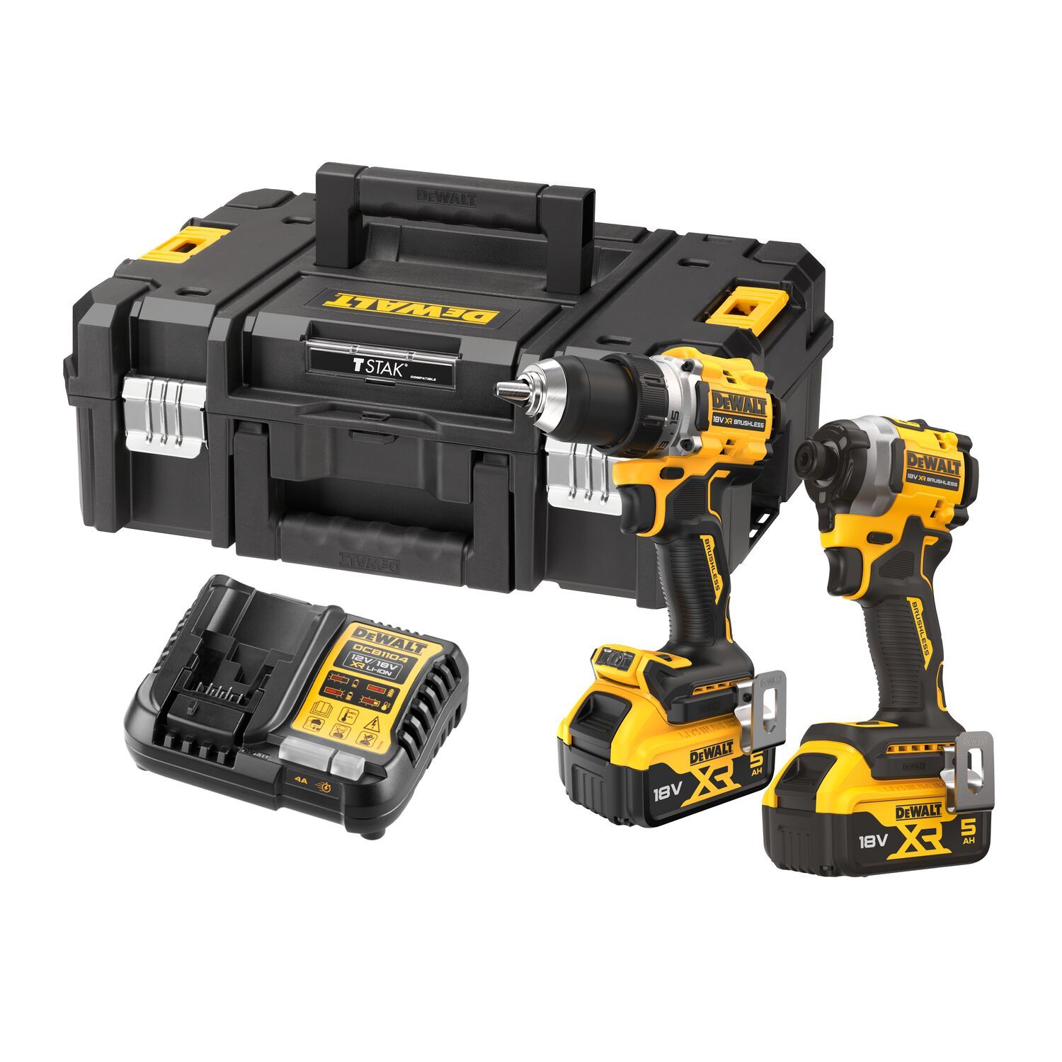 DeWALT DCK2051P2T Accu combiset 2-delig (DCD800 + DCF850) 18V XR 5.0Ah in TSTAK