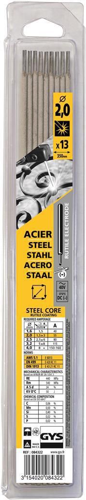 GYS Elektrodes staal O2.0mm (x13)- 5193084322