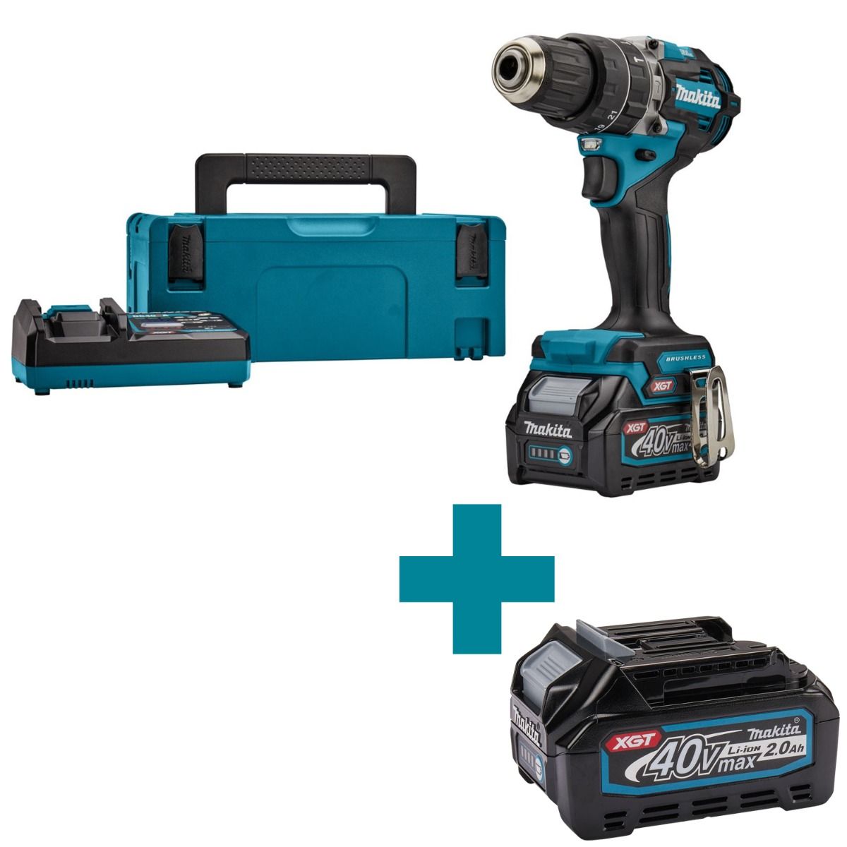 Makita HP002GA101 Accu klop-/schroefboormachine XGT 40V Max 2.0Ah in Mbox