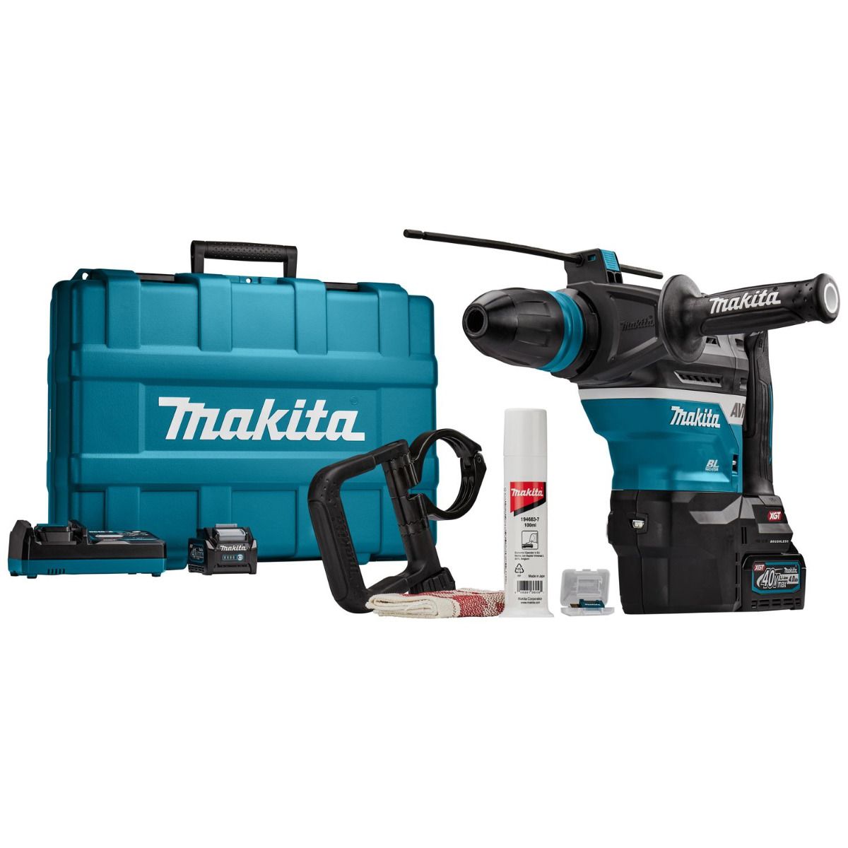 Makita HR005GM202 Accu combihamer SDS-Max 8,0J AWS XGT 40V Max 4.0Ah in koffer