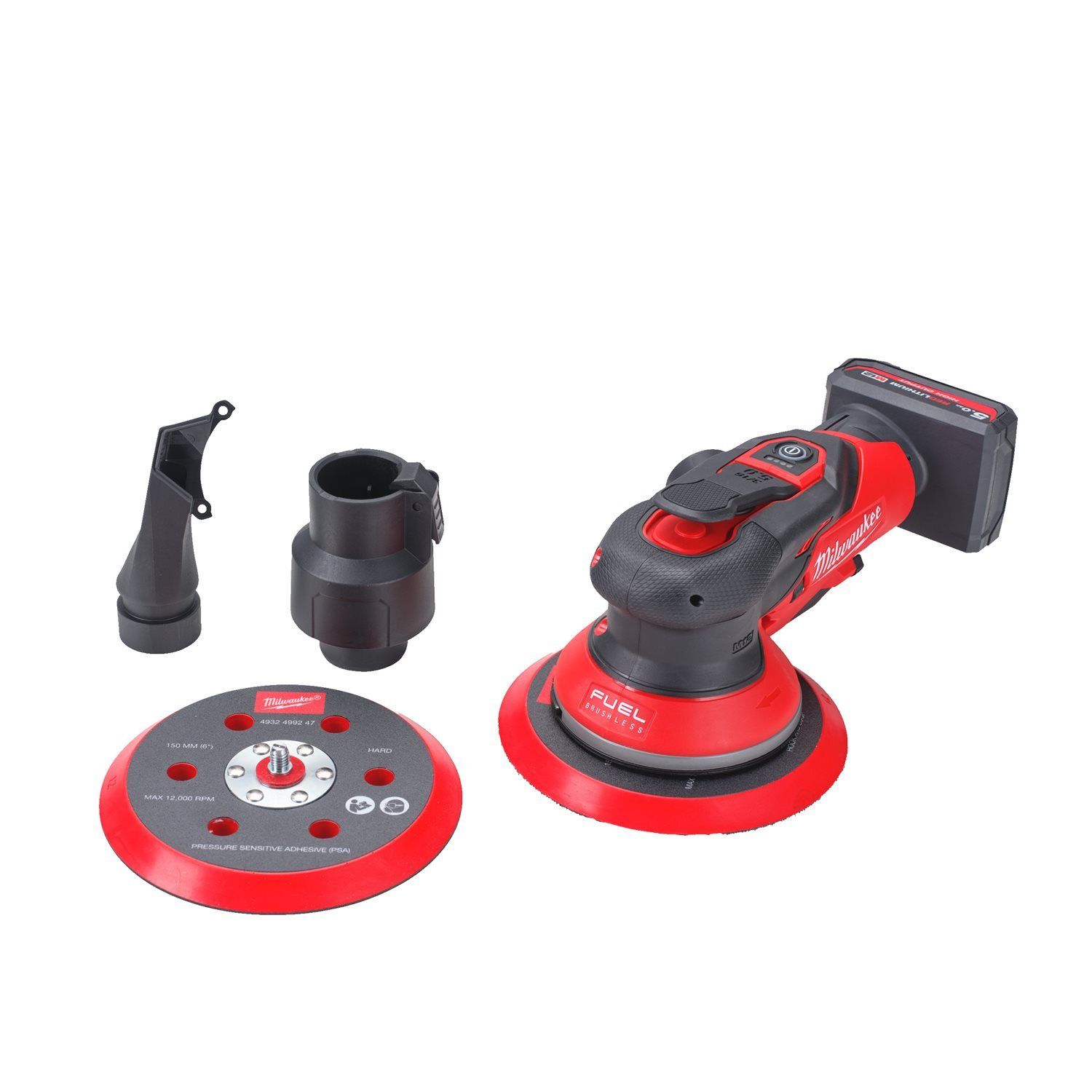 Milwaukee M12 FUEL™ FROS5-502X Accu excenterschuurmachine 150mm 12V 5.0Ah in HD-Box - 4933493651