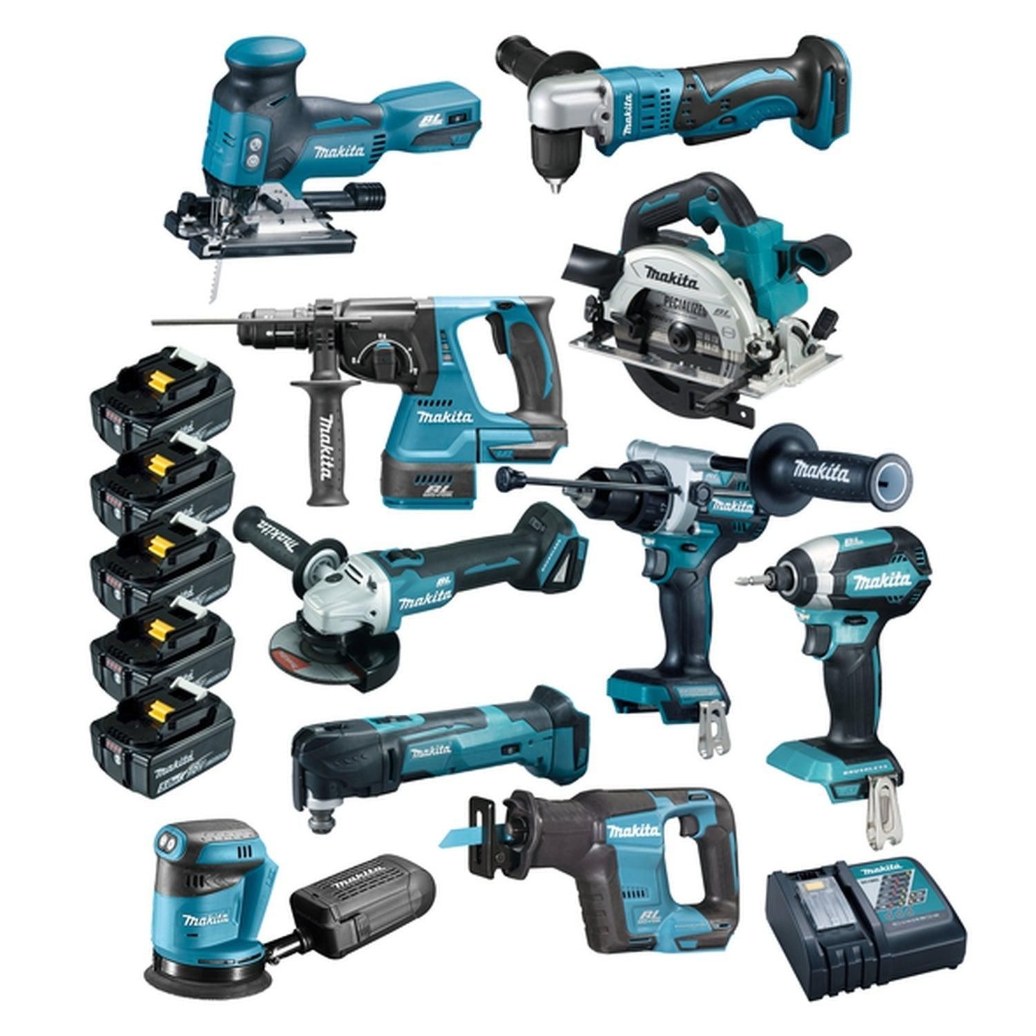 Makita DLX1036TJ1 Accu Combiset 10-delig 18V 5.0Ah in Mbox