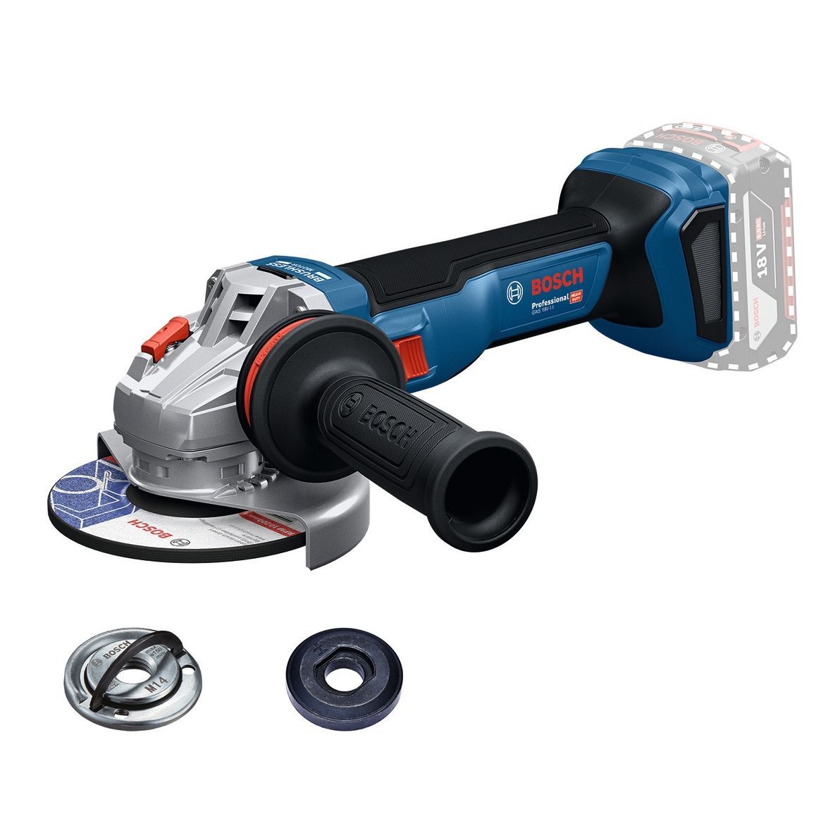 Bosch Professional GWS 18V-11 Accu haakse slijper 125mm 18V Basic Body - 06019N4100