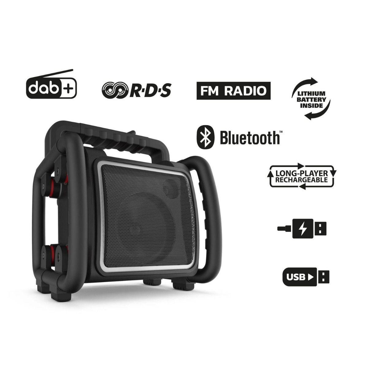 Perfectpro TBX2 TEAMBOX BT Radio DAB+ USB Oplaadbaar