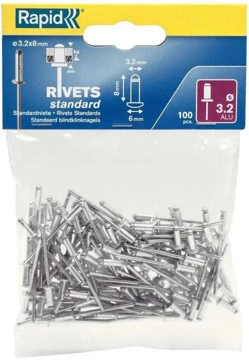 Rapid Standaard snelle klinknagel Ø3.2 x 8 mm - 5000377