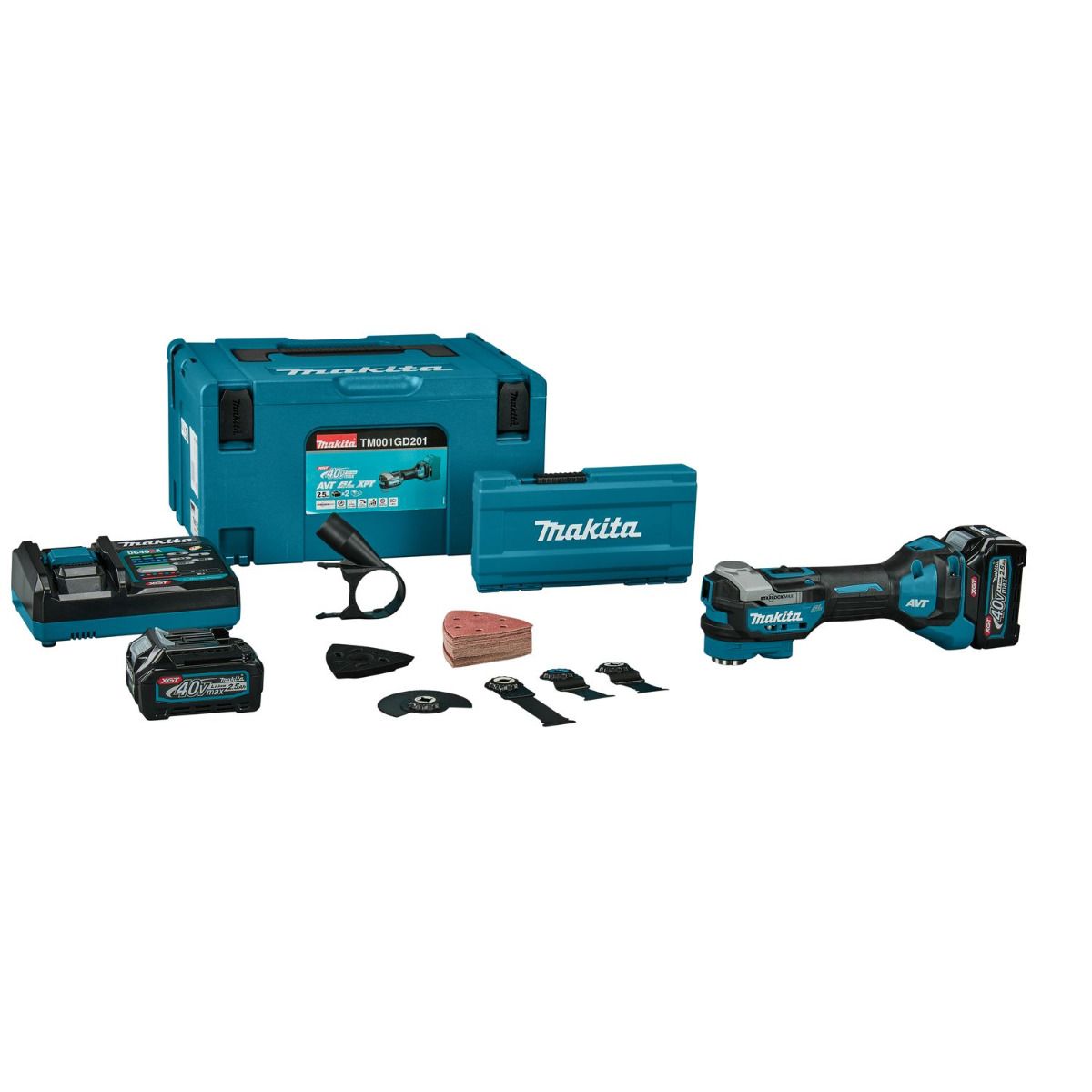 Makita TM001GD201 Accu multitool + accessoires XGT 40V Max 2.5Ah in Mbox
