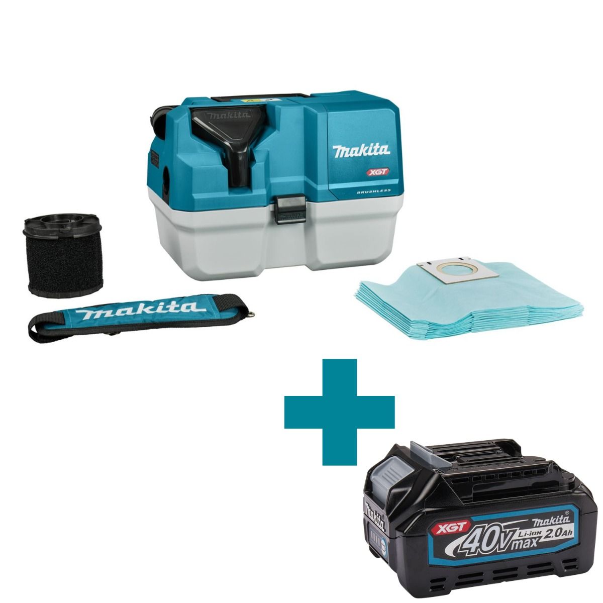 Makita VC013GLZ03 Accu nat- en droogstofzuiger L-klasse XGT 40V Max Basic Body