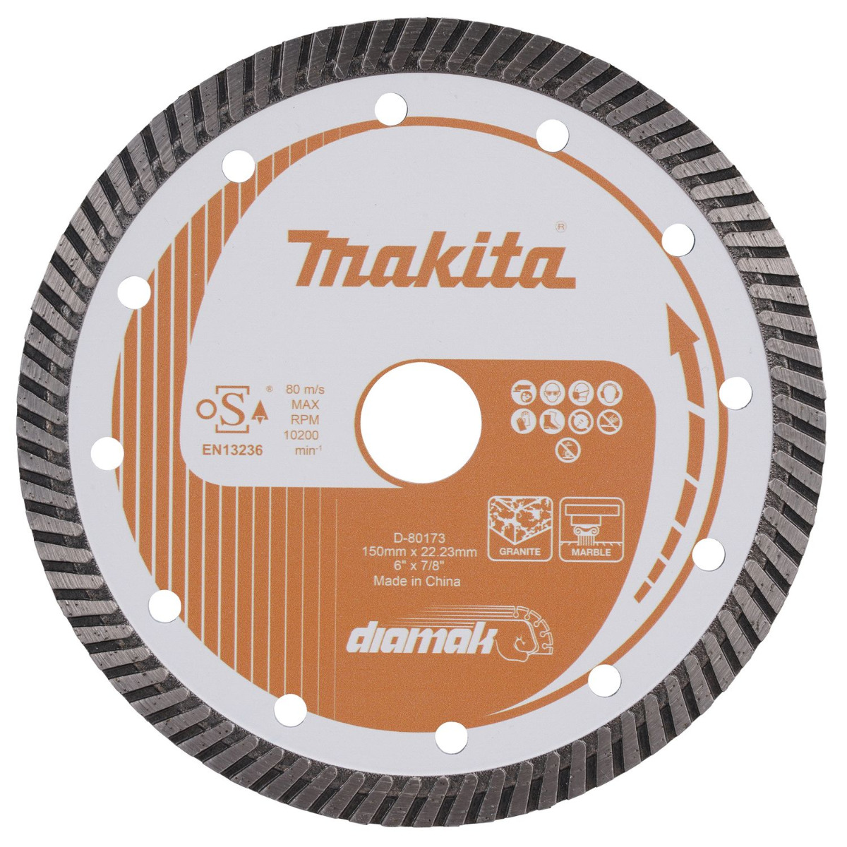 Makita D-80173 Diamantschijf turboband 150mm